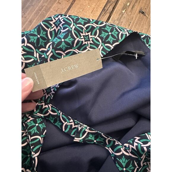 J Crew Silk Shift Dress Swoop Latticework Medallion Size 6 Open Back New $178 - Picture 10 of 10